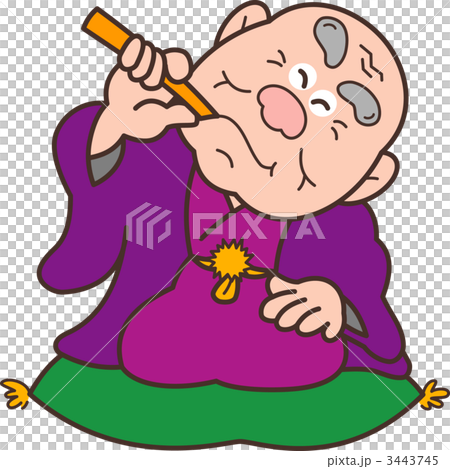 噺家　シルバー　おじいさんのイラスト 3443745