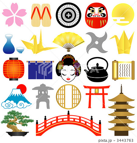和風 日本 カラー イラスト 和風 日本 カラー イラスト 3443763