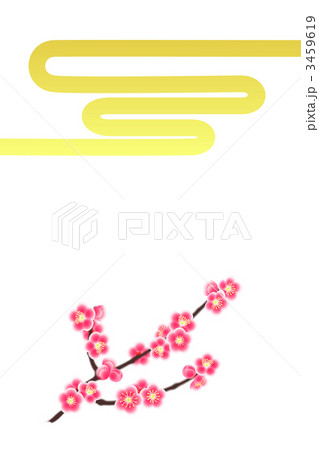 紅梅と金の雲 3459619