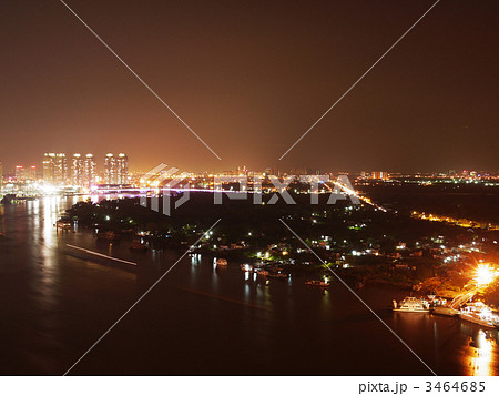 ホーチミン メコン川 夜景 3464685