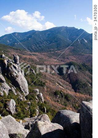 瑞牆山山頂からみた金峰山の景色 瑞牆山山頂からみた金峰山の景色 3470300