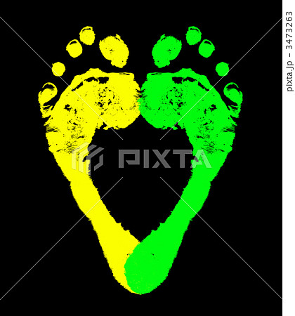 エコロジーをイメージした足跡 3473263