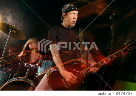 Guitar player and drummer Guitar player and drummer 3474757