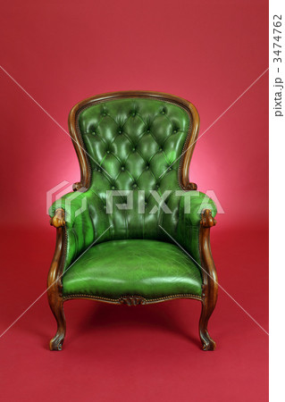 Green leather chair 3474762