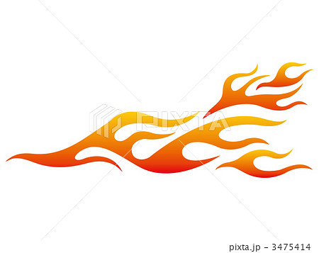 ファイヤーパターン カッティングシート 炎 火 Fire Patternのイラスト素材 3475414 Pixta