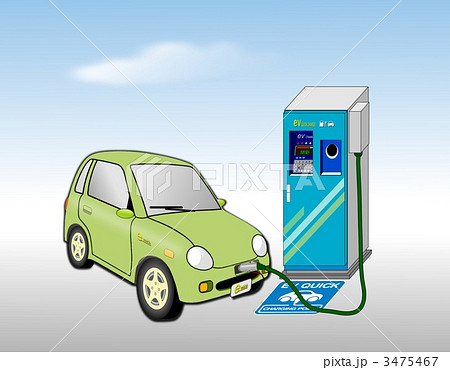 ev 電気自動車と充電機 3475467