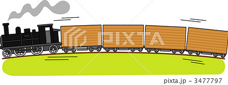 蒸気機関車のイラスト素材 3477797 Pixta