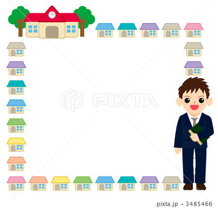 家庭訪問の飾り枠 3485466