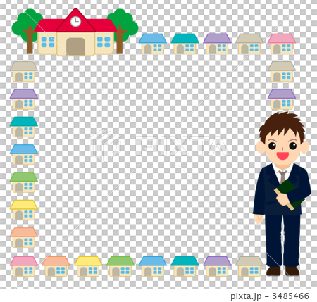 家庭訪問の飾り枠 3485466