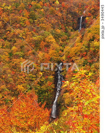紅葉の三階の滝 3490445