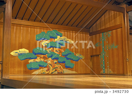 京都観世会館　能舞台　鏡板 3492730