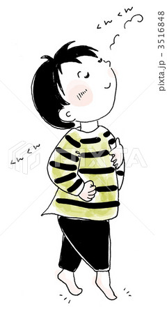 ふふ〜んとポーズをとる男の子 3516848
