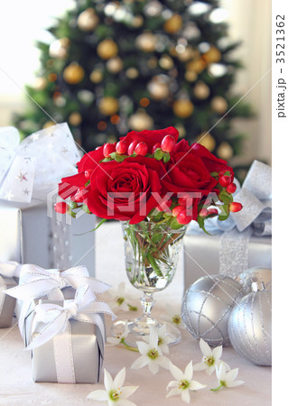 クリスマスプレゼントとバラ クリスマスプレゼントとバラ 3521362