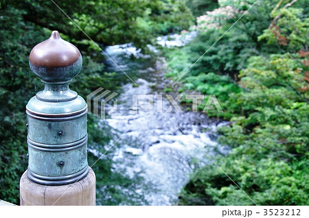 山中温泉・欄干と渓流 山中温泉・欄干と渓流 3523212