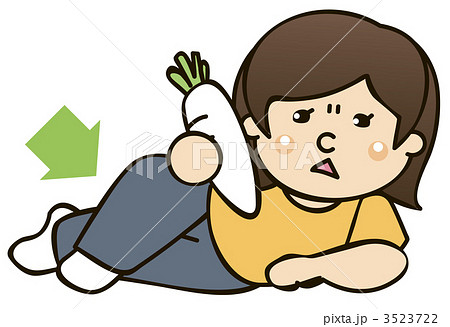 ダイエット女性「太ももの肉」 3523722