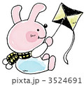 たこあげをするうさぎ 3524691