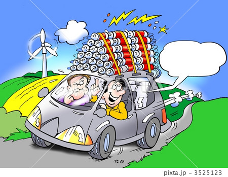 Electric car that runs on batteries 3525123