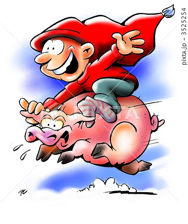 Elf Riding A Christmas Pig 3525254