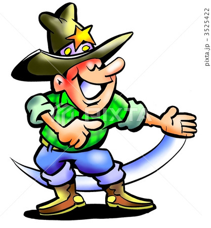 Cowboy with a big smile 3525422