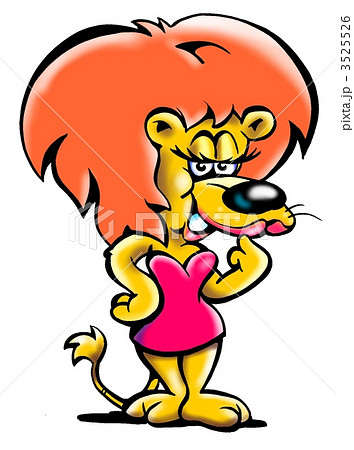 Cute Lion female in a slim skirt 3525526