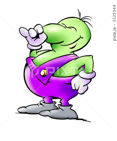 Green Monster who keeps on his big nose 3525544