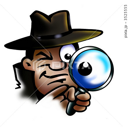 Agent Spy with a magnifying glass 3525555
