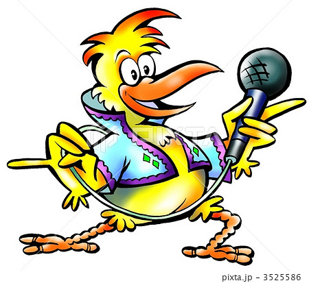 Elvis chicken that sings a rock song - Stock Illustration [3525586] - PIXTA