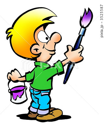 Painter paint on a white wall 3525587