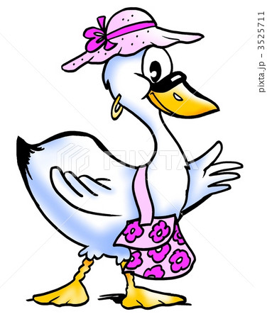 Goose with bag and summer hat Goose with bag and summer hat 3525711