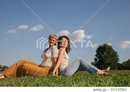 girls on meadow girls on meadow 3533092