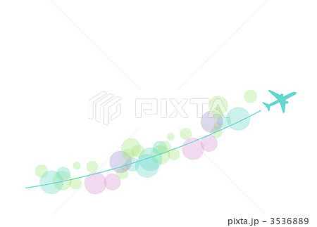 飛行機 飛行機雲 旅客機のイラスト素材 3536889 Pixta