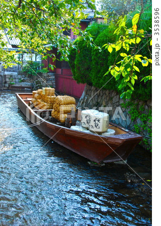 高瀬川の高瀬舟（京都市右京区） 3538596