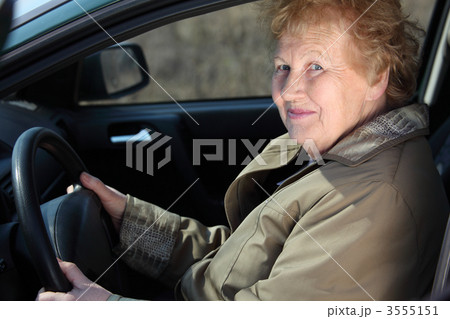 Elderly woman-driver Elderly woman-driver 3555151