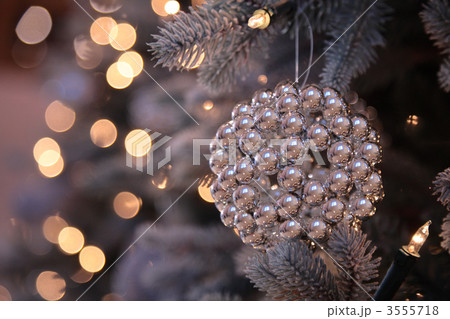 Christmas decorations and lights on New Year tree Christmas decorations and lights on New Year tree 3555718