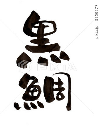 筆文字「黒鯛」 3559577