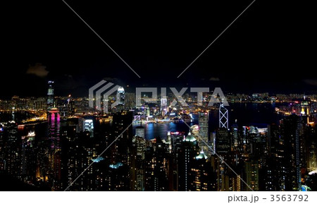エリザベスピークからの香港の夜景 3563792