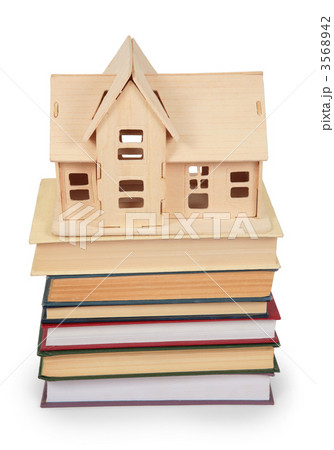 toy house on pile of books 3568942