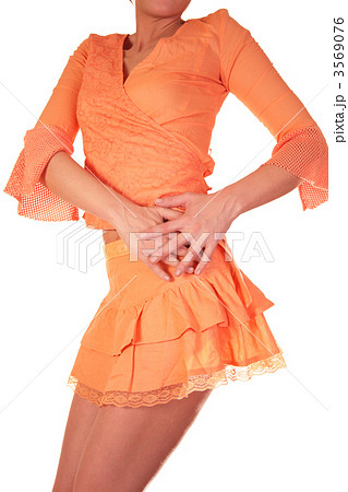 Girl in orange dresses Girl in orange dresses 3569076