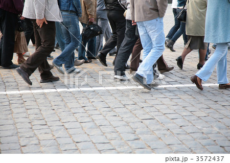 Legs of tourists on  Red Square 3572437