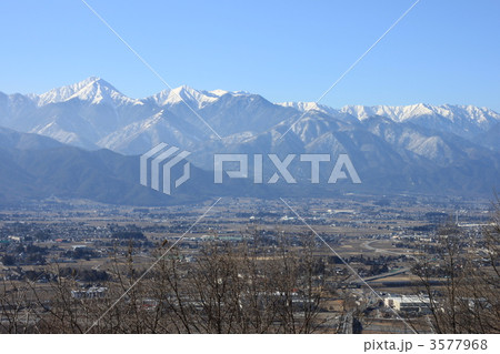 アルプス公園からの安曇野の冬 3577968