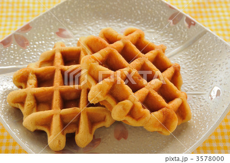 ワッフル　おやつ　テーブルフォト 3578000