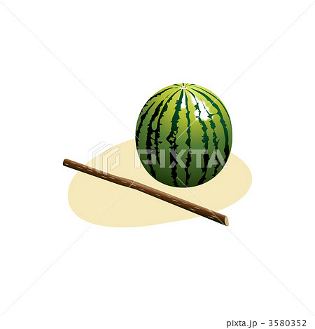スイカ割りのイラストのイラスト素材