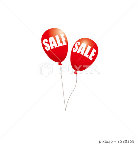 赤いセール風船のイラスト 3580359