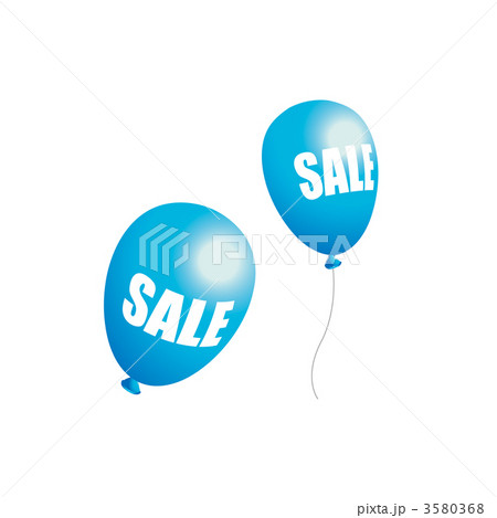 青いセール風船のイラスト 青いセール風船のイラスト 3580368
