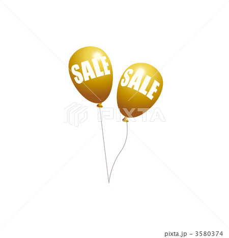 金色のセール風船のイラスト 金色のセール風船のイラスト 3580374