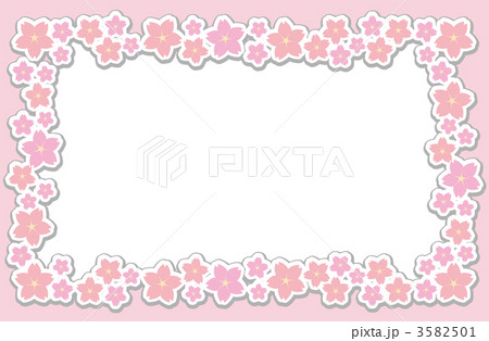 桜の飾り枠のイラスト素材