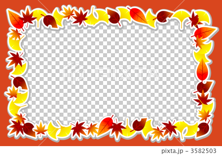 Autumn leaves decorative frame 3582503