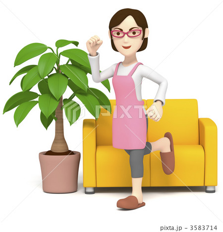 主婦　ガッツポーズ 3583714