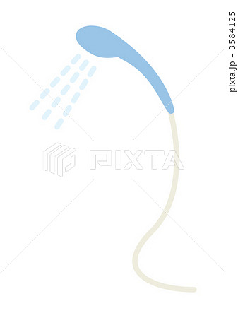 シャワーヘッド シャワー 流水のイラスト素材