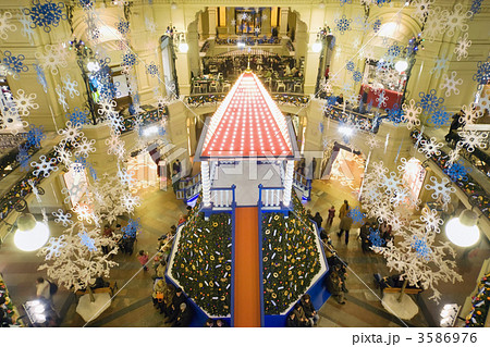 New year in Moscow. GUM trading house. Modern shopping center in New year in Moscow. GUM trading house. Modern shopping center in 3586976